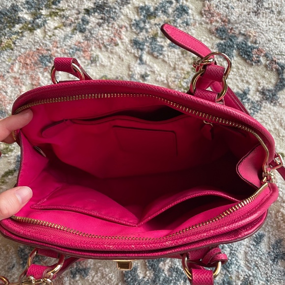 Coach Prince Street Leather Satchel Purse - Pink Ruby - Picture 3 of 6